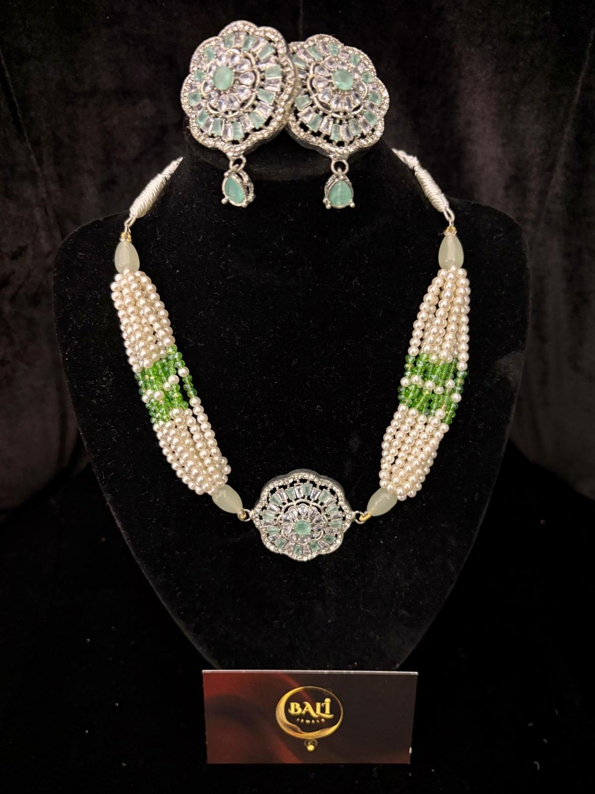 Silver turquoise set